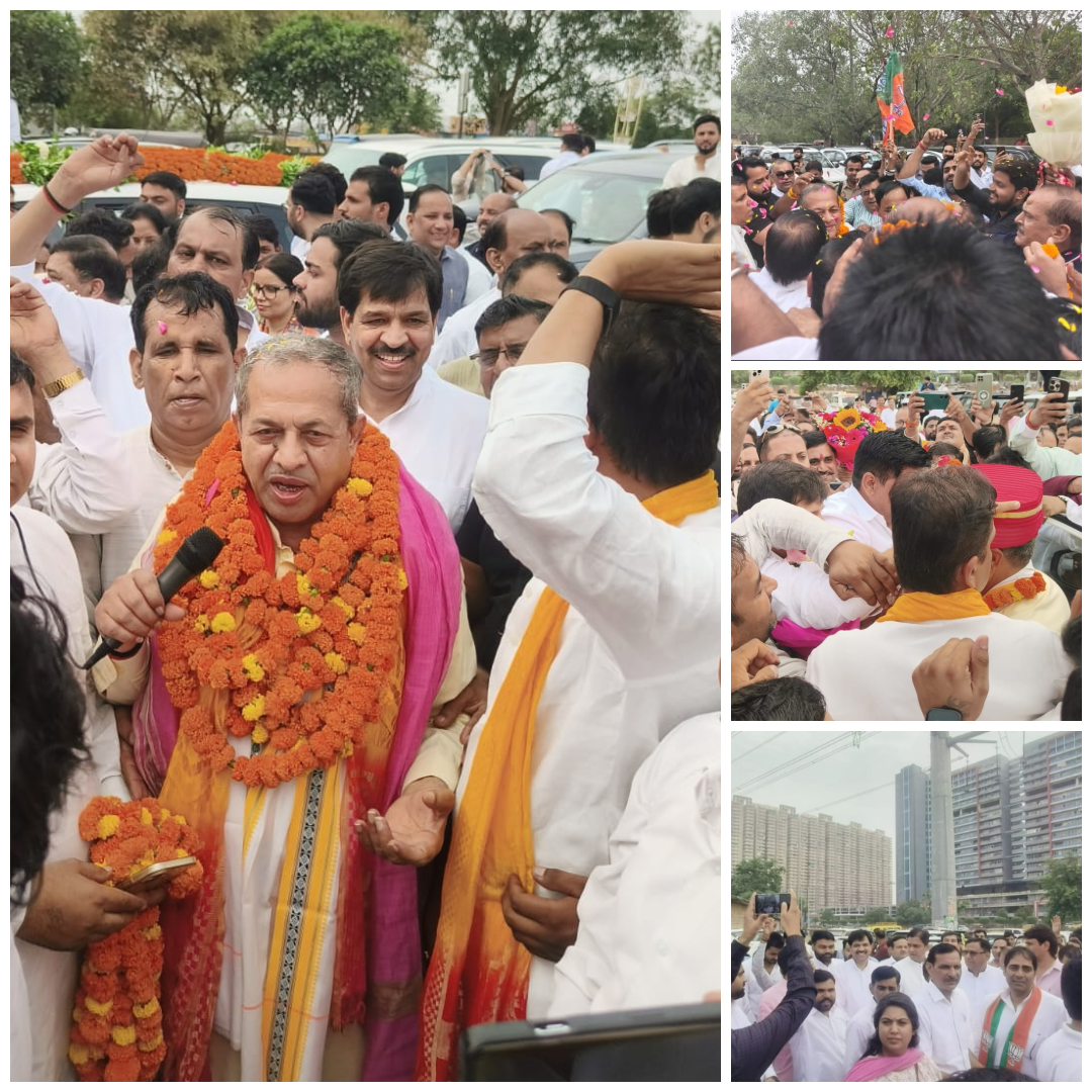 Grand Welcome To Shri Nawab Singh Nagar Ji On His Assumption Of Office As BJP Regional President, Western Uttar Pradesh